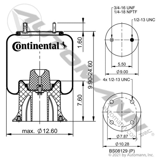 566.CT64279 - Continental Air Spring Rolling Lobe