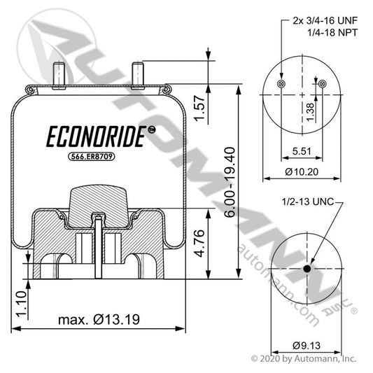 566.ER8709 - Econoride Air Spring Rolling Lobe