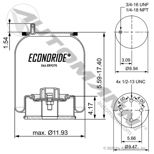 566.ER9270 - Econoride Air Spring Rolling Lobe